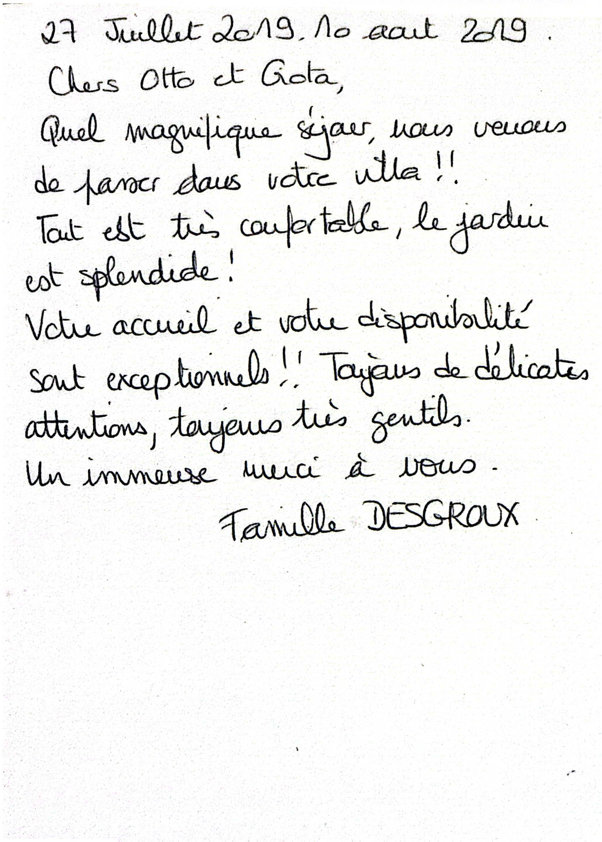 Adriana Villa guest book page