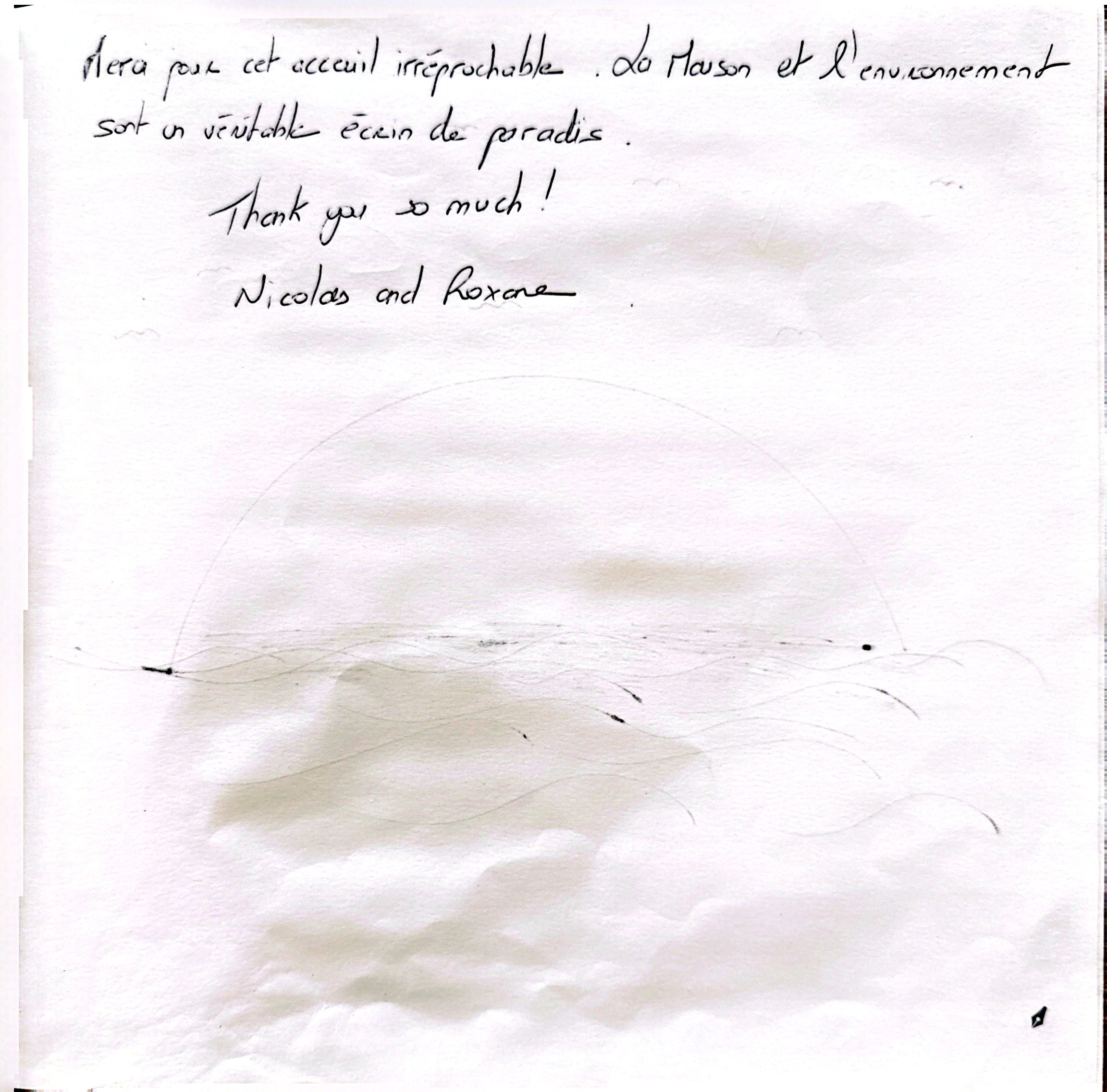 Aquila Villa guest book page